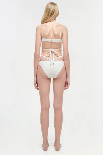 Simkhai Women's Signature Emmalynn Bikini Bottom In White