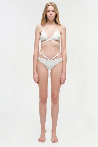 Simkhai Women's Signature Emmalynn Bikini Bottom In White