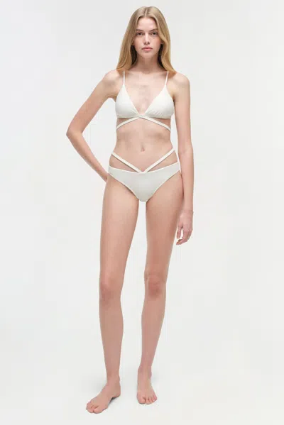 Simkhai Women's Signature Emmalynn Bikini Bottom In White