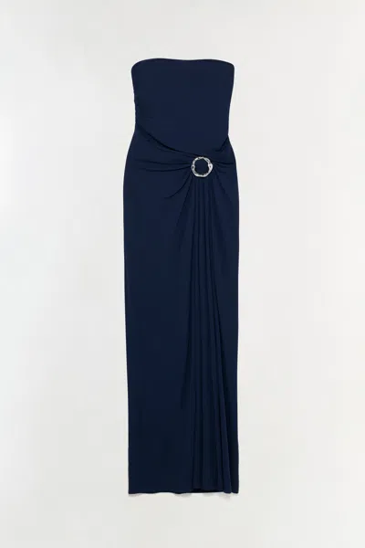 Simkhai Women's Emma Jersey Strapless Gown In Midnight