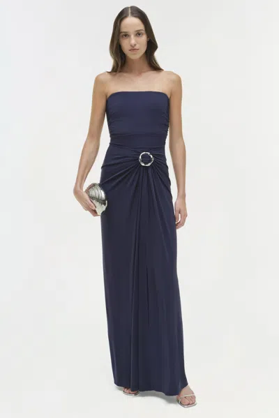 Simkhai Women's Emma Jersey Strapless Gown In Midnight
