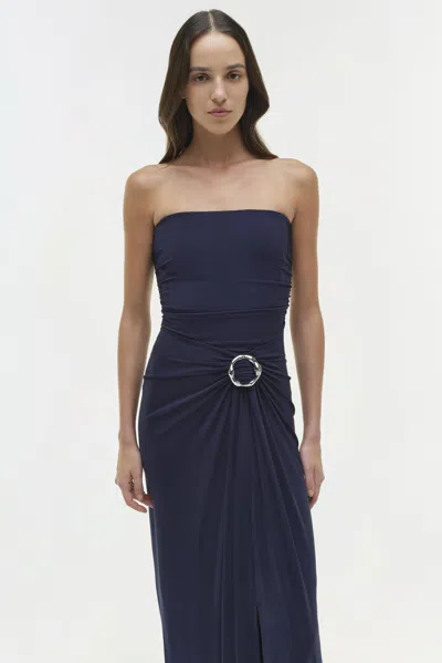 Simkhai Women's Emma Jersey Strapless Gown In Midnight