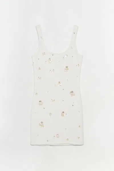 Simkhai Women's Rue Embellished Knit Mini Dress In Ivory
