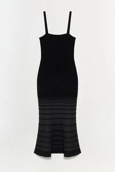 Simkhai Women's Vallarie Knit Midi Dress In Black