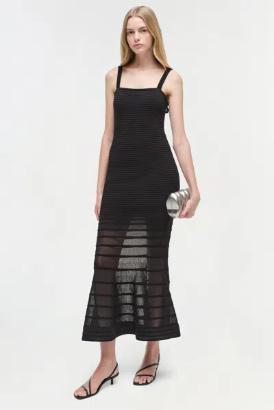 Simkhai Women's Vallarie Knit Midi Dress In Black
