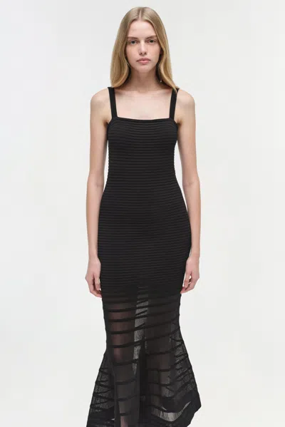 Simkhai Women's Vallarie Knit Midi Dress In Black