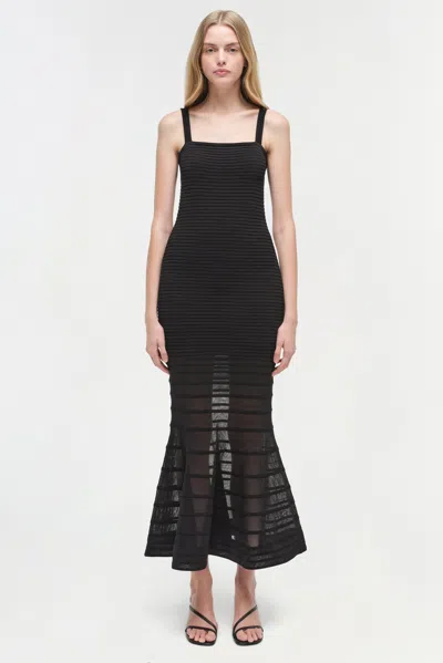Simkhai Women's Vallarie Knit Midi Dress In Black