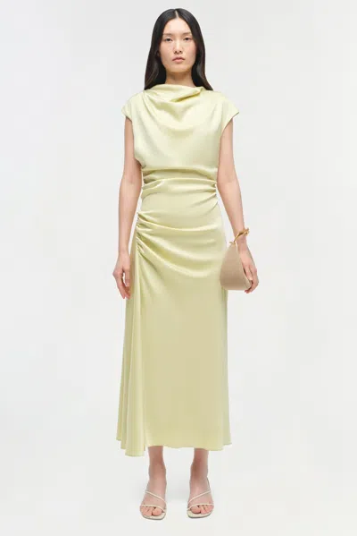 Simkhai Acacia Cowl-neck Gathered Maxi Dress