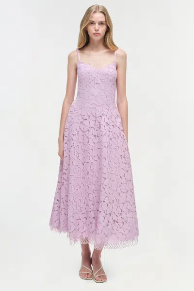 Simkhai Women's Julia Lace Midi Dress In Orchid