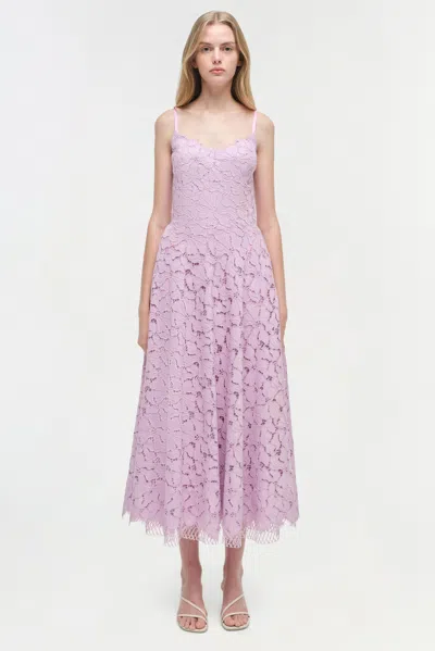 Simkhai Women's Julia Lace Midi Dress In Orchid