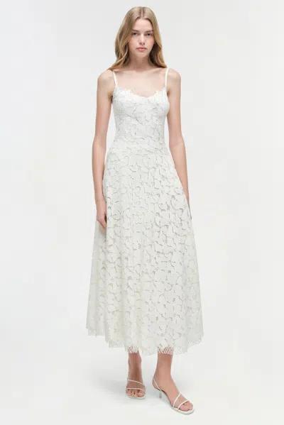 Simkhai Women's Julia Lace Midi Dress In Ivory