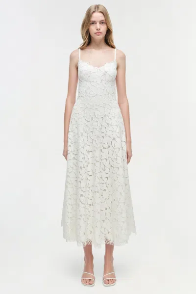 Simkhai Women's Julia Lace Midi Dress In Ivory
