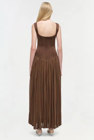 Simkhai Women's Jamie Jersey Midi Dress In Cocoa
