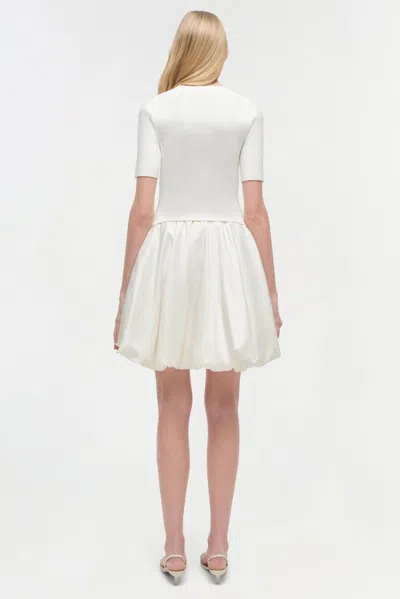 Simkhai Kenz Knit Ruffle Mini Dress In Ivory