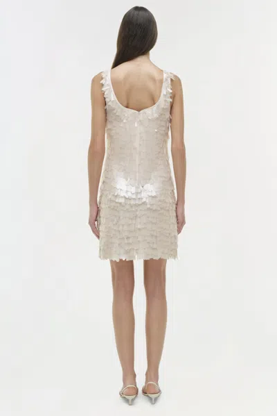 Simkhai Women's Short Sleeve Onyx Sequin Mini Dress In Sand