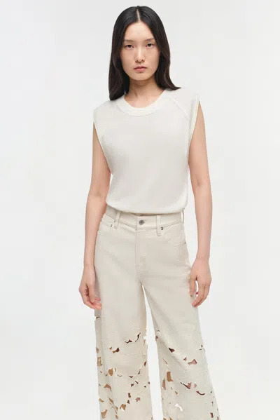 Simkhai Women's Betty Floral Cut Out Jean In Ecru