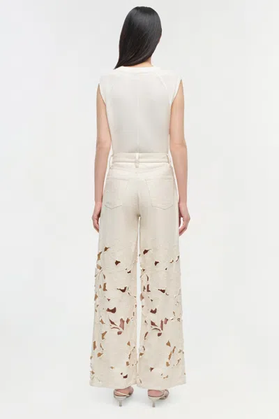 Simkhai Women's Betty Floral Cut Out Jean In Ecru