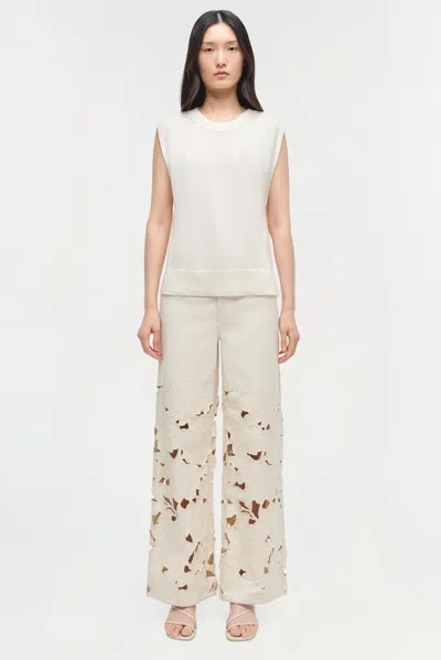 Simkhai Women's Betty Floral Cut Out Jean In Ecru