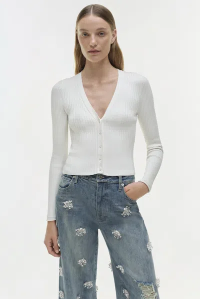 Simkhai Women's Wide Leg Jude Wide Crop Jean In Distressed Brickell