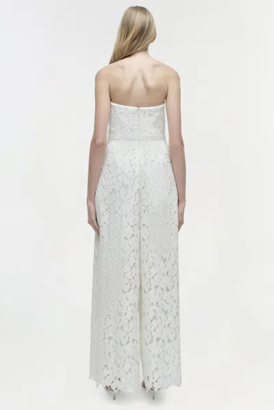 Simkhai Women's Wide Leg Rebecca Lace Strapless Jumpsuit In Ivory