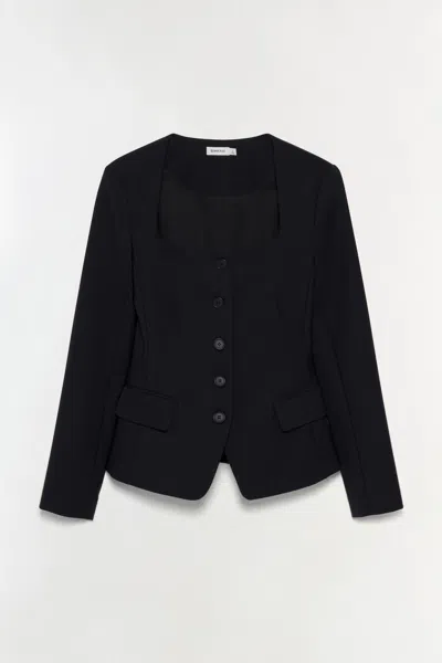 Simkhai Square-neck Buttoned Jacket