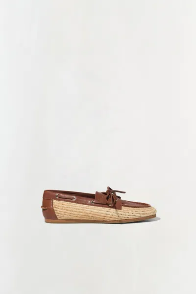 Simkhai Women's Danner Raffia Boat Shoe In Sable