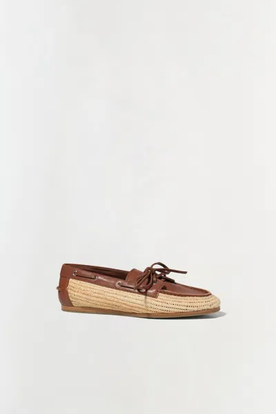 Simkhai Women's Danner Raffia Boat Shoe In Sable