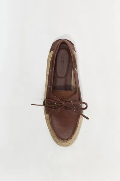 Simkhai Women's Danner Raffia Boat Shoe In Sable