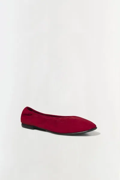 Simkhai Women's Danna Suede Ballet Flat In Crimson