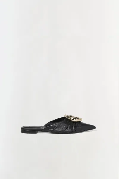 Simkhai Women's Belle Leather Flat Mule In Black