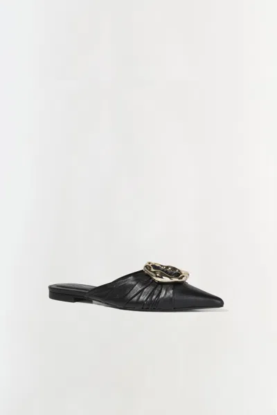 Simkhai Women's Belle Leather Flat Mule In Black
