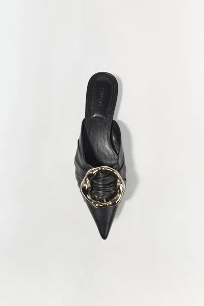 Simkhai Women's Belle Leather Flat Mule In Black