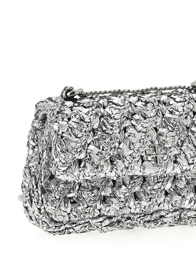 Tory Burch 'kira' Mini Shoulder Bag In Silver