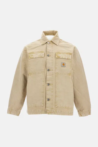 Carhartt Og Arctic Jacket In Denim Beige  Uomo
