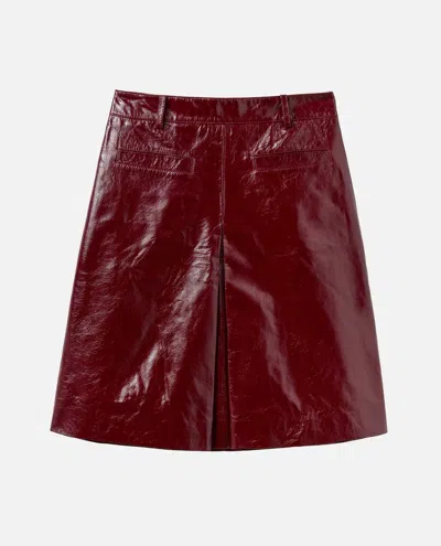 Self-portrait Belted Patent Leather Miniskirt
