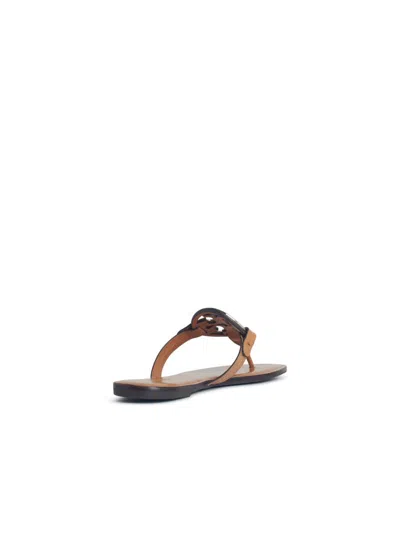 Tory Burch 'miller' Sandals With 'pavé' In Brown Leather In Brown
