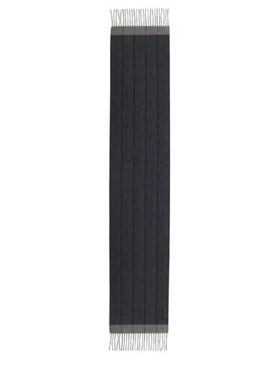 Ferragamo Cashmere And Wool Blend Scarf In Black