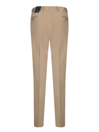 Incotex Beige Trousers With Front Zip Closure In Neutral