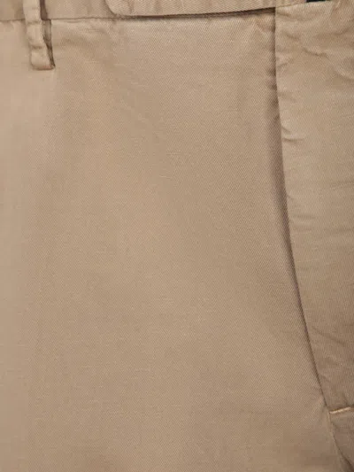 Incotex Beige Trousers With Front Zip Closure In Neutral
