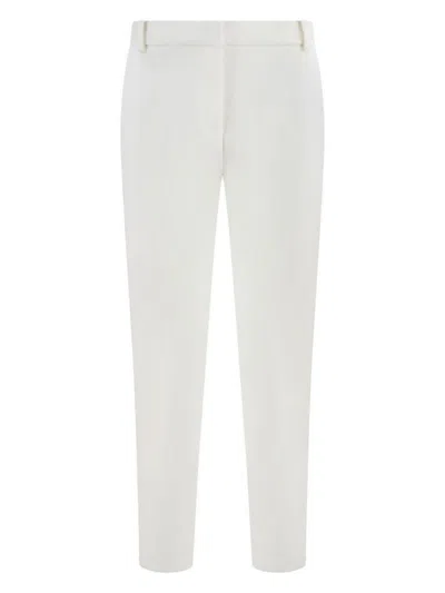 Pinko Tailored White Trousers With Side Pockets In White