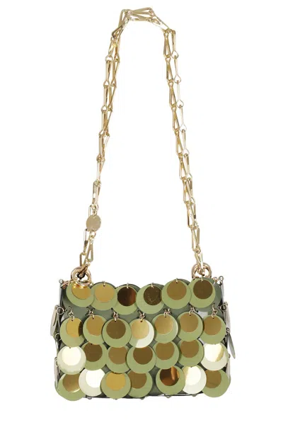 Rabanne Sparkle Sequined Satin Shoulder Bag