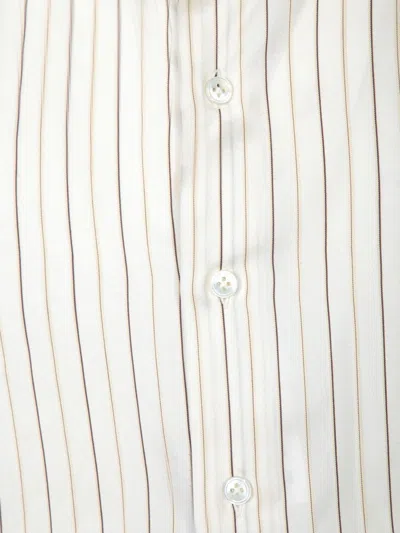 Lardini Vertical Striped Silk And Cotton Shirt In Multi