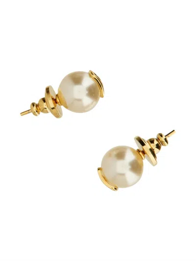Valentino Pearl Earrings Vlogo