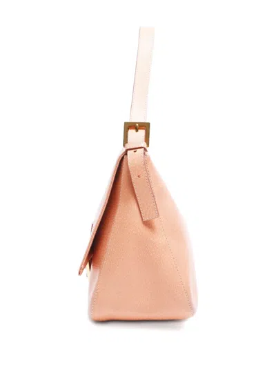Pre-owned Fendi 2000-2010s Mamma Baguette Shoulder Bag In Pink
