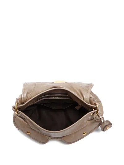 Pre-owned Miu Miu 2000-2020 Matelassé Shoulder Bag In Neutral