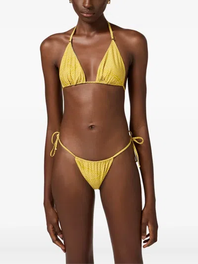 Elisabetta Franchi Polka-dot Bikini In Yellow