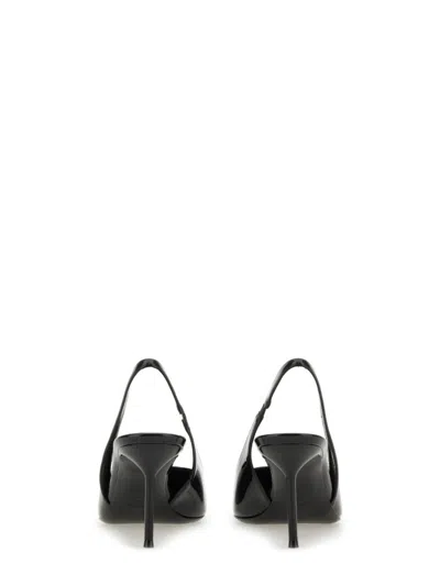 Paris Texas Lidia Slingback 70 Pumps In Black Patent Leather In Animal Print