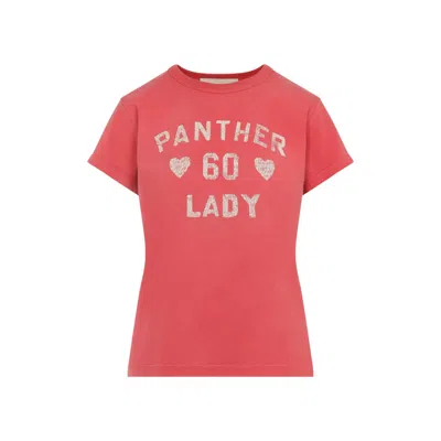 Valentino Panther Lady Graphic Print Crew Neck T-shirt In Pink