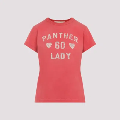 Valentino Panther Lady Graphic Print Crew Neck T-shirt In Pink