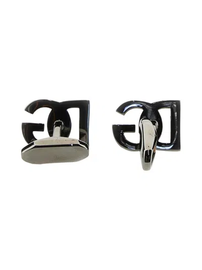 Dolce & Gabbana Monogram Logo Cufflinks Polished Finish